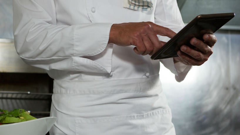 Food Handler with Tablet